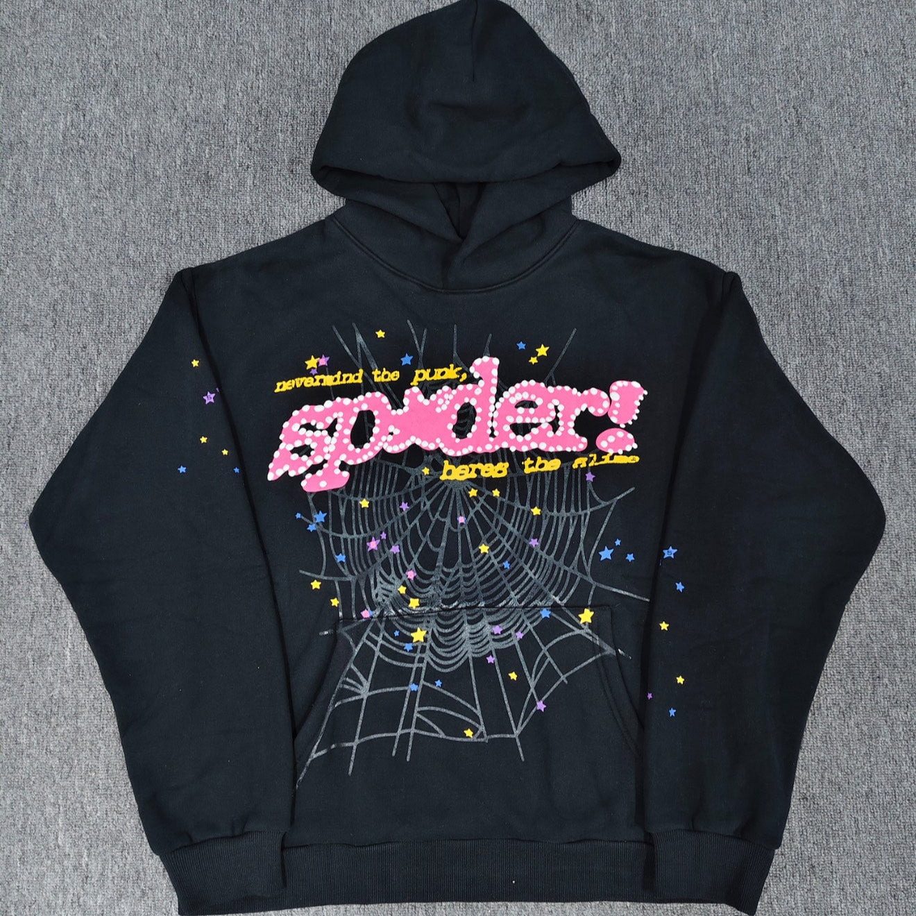 Black Splatter Spider Hoodie